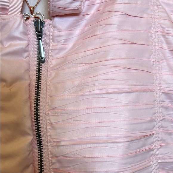 Chicos Light Pink Collared Drawstring Zip Front Lightweight Jacket with Pockets - Picture 8 of 13
